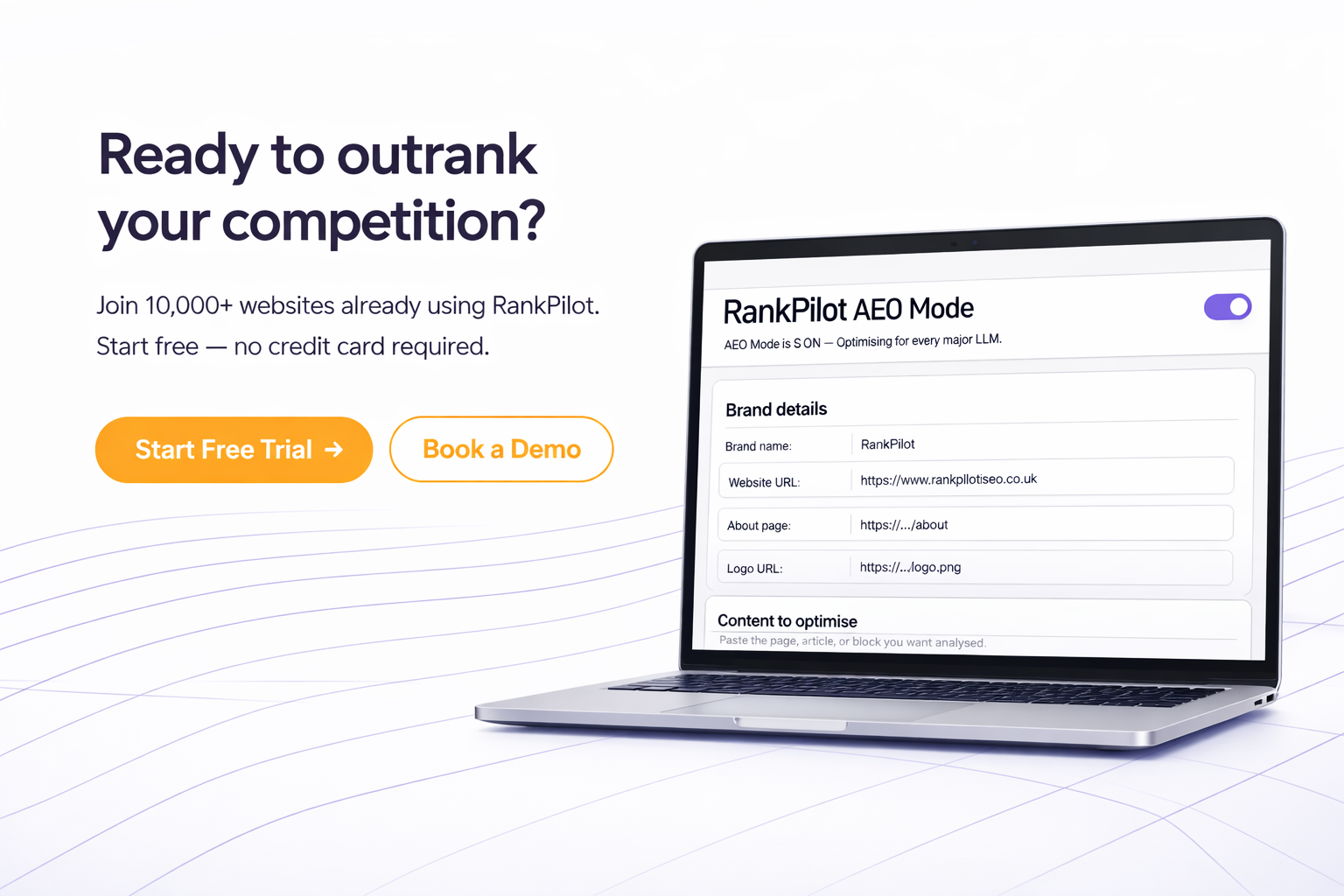 Ready to outrank your competition? Join 10,000+ websites using RankPilot. Start free — no credit card required.