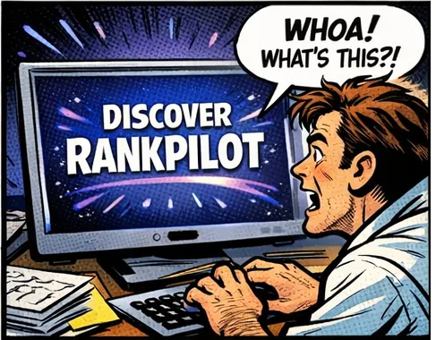 Marketer discovers RankPilot on screen